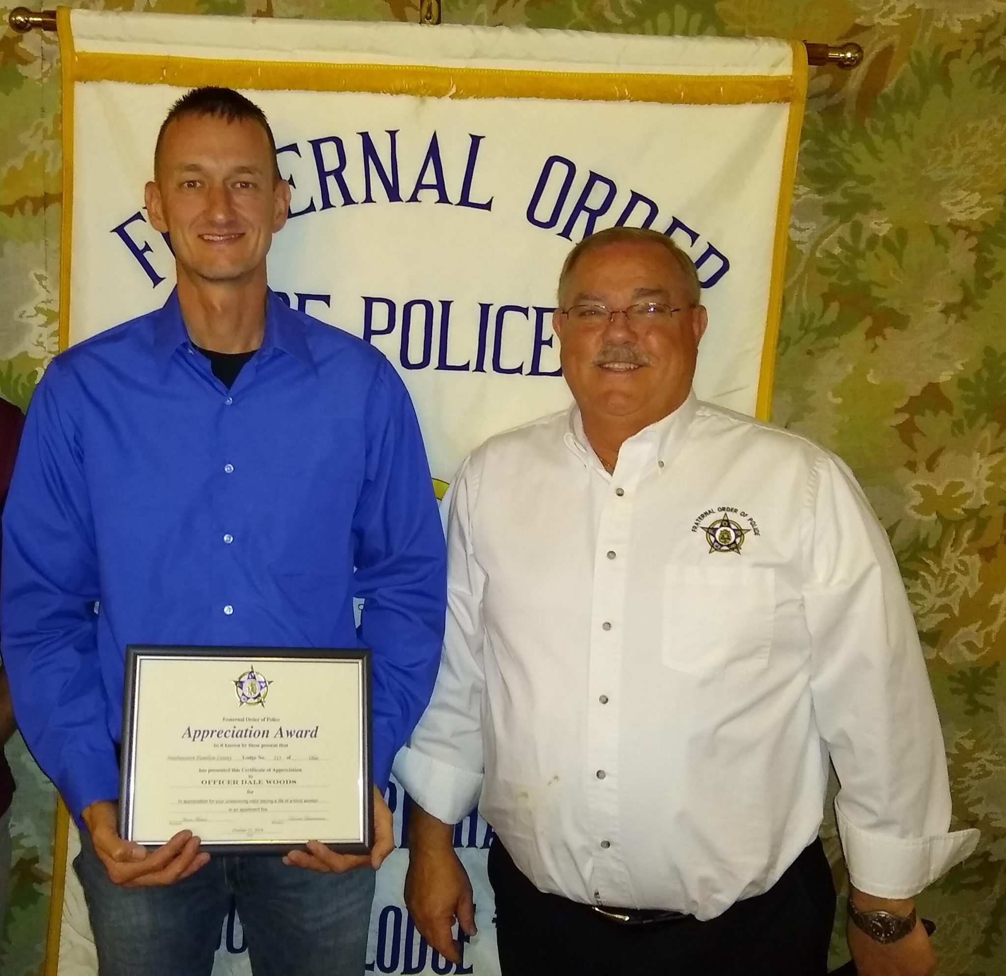 Prayers for Officer Dale Woods Fraternal Order of Police Lodge 113